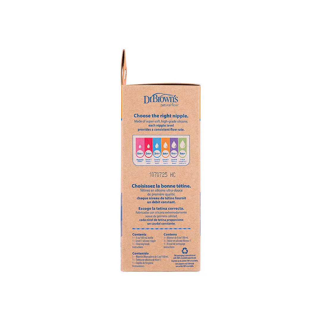 Dr Browns Anti-Colic Wild-Neck Glass Bottle(0m+) 150mL-7082