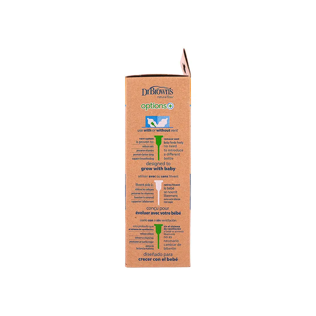 Dr Browns Anti-Colic Wild-Neck Glass Bottle(0m+) 270mL-7105
