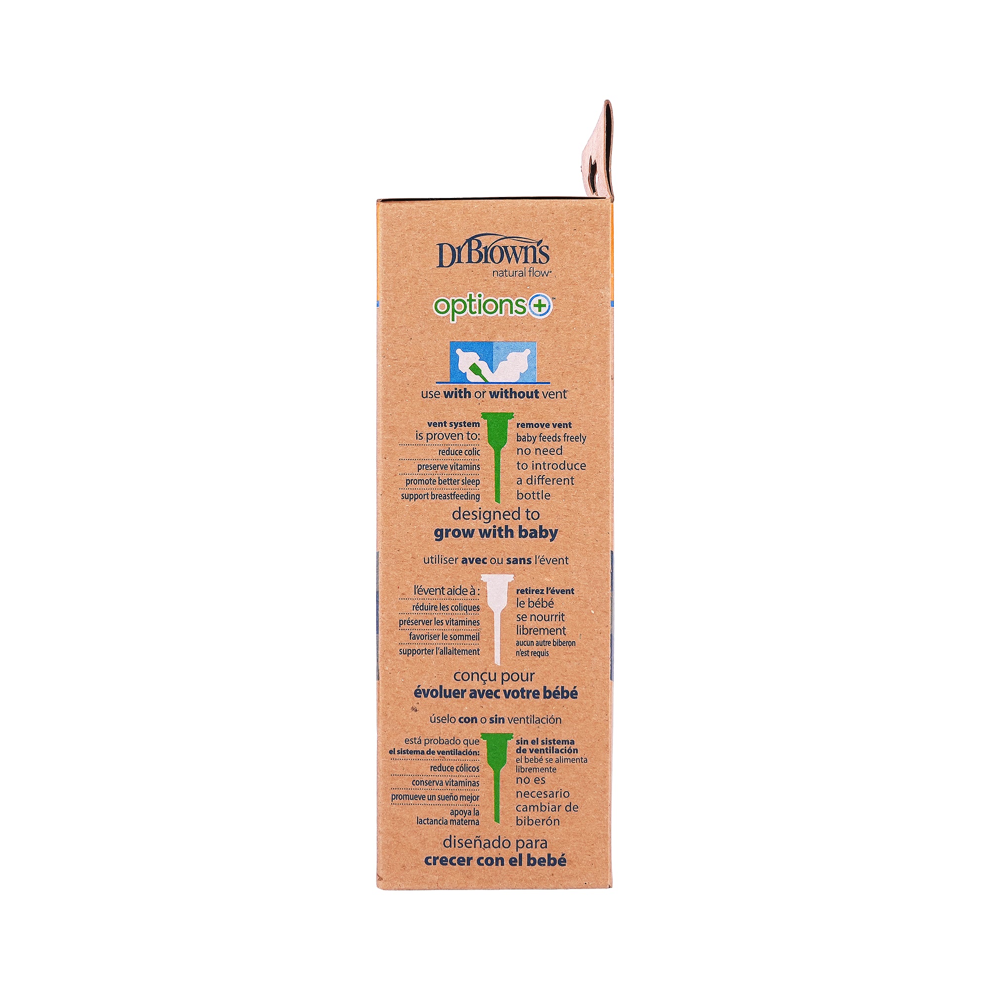 58932-Dr Browns Anti-Colic Wild-Neck Glass Bottle(0m+) 270mL-7105 +4
