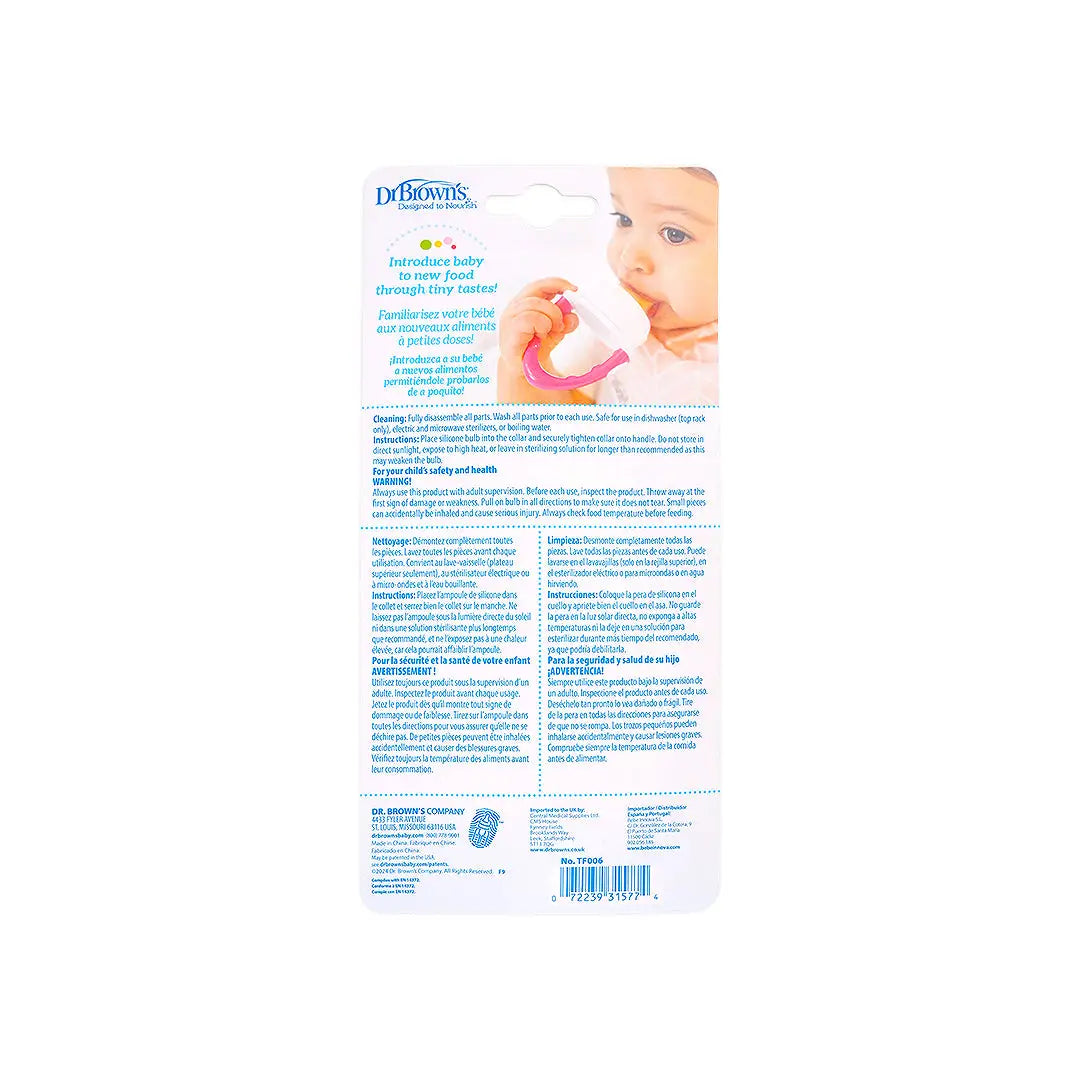 58937-Dr Browns Fresh Firsts Silicone Feeder 4m+ - Mint +3