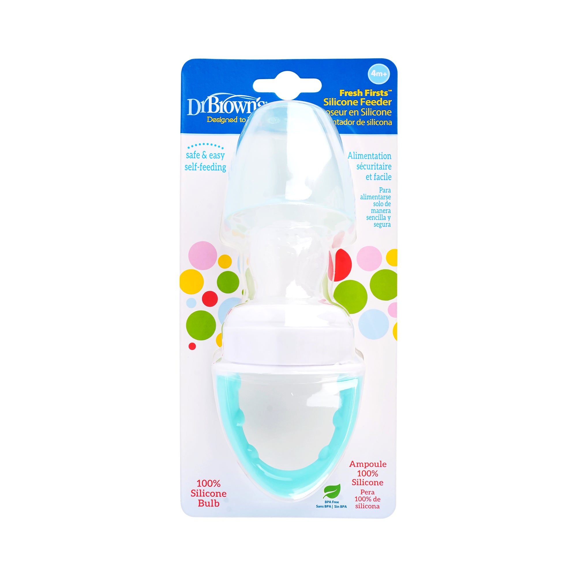 58937-Dr Browns Fresh Firsts Silicone Feeder 4m+ - Mint +2