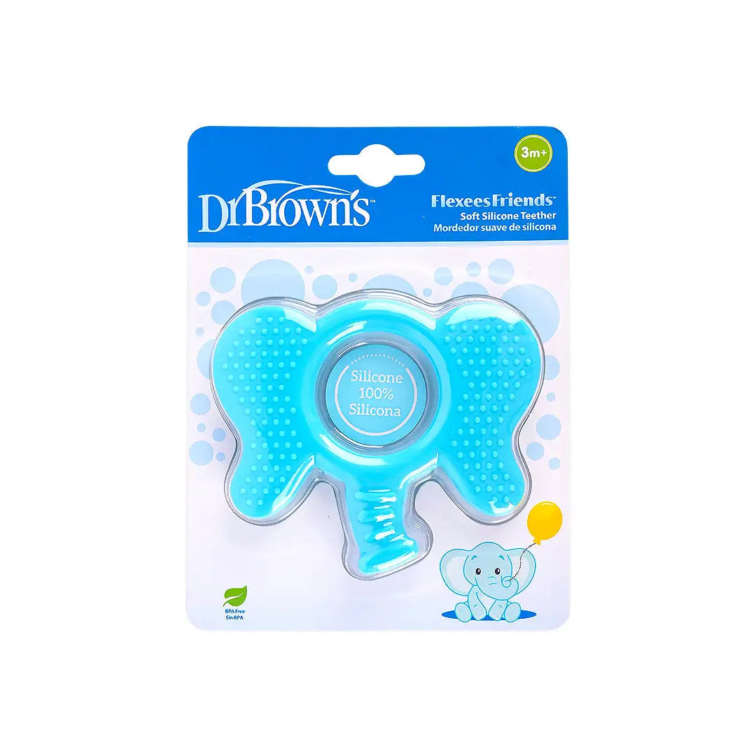 58938-Dr Browns Flexes Friends Soft Silicone Elephant Teether 3m+ +2