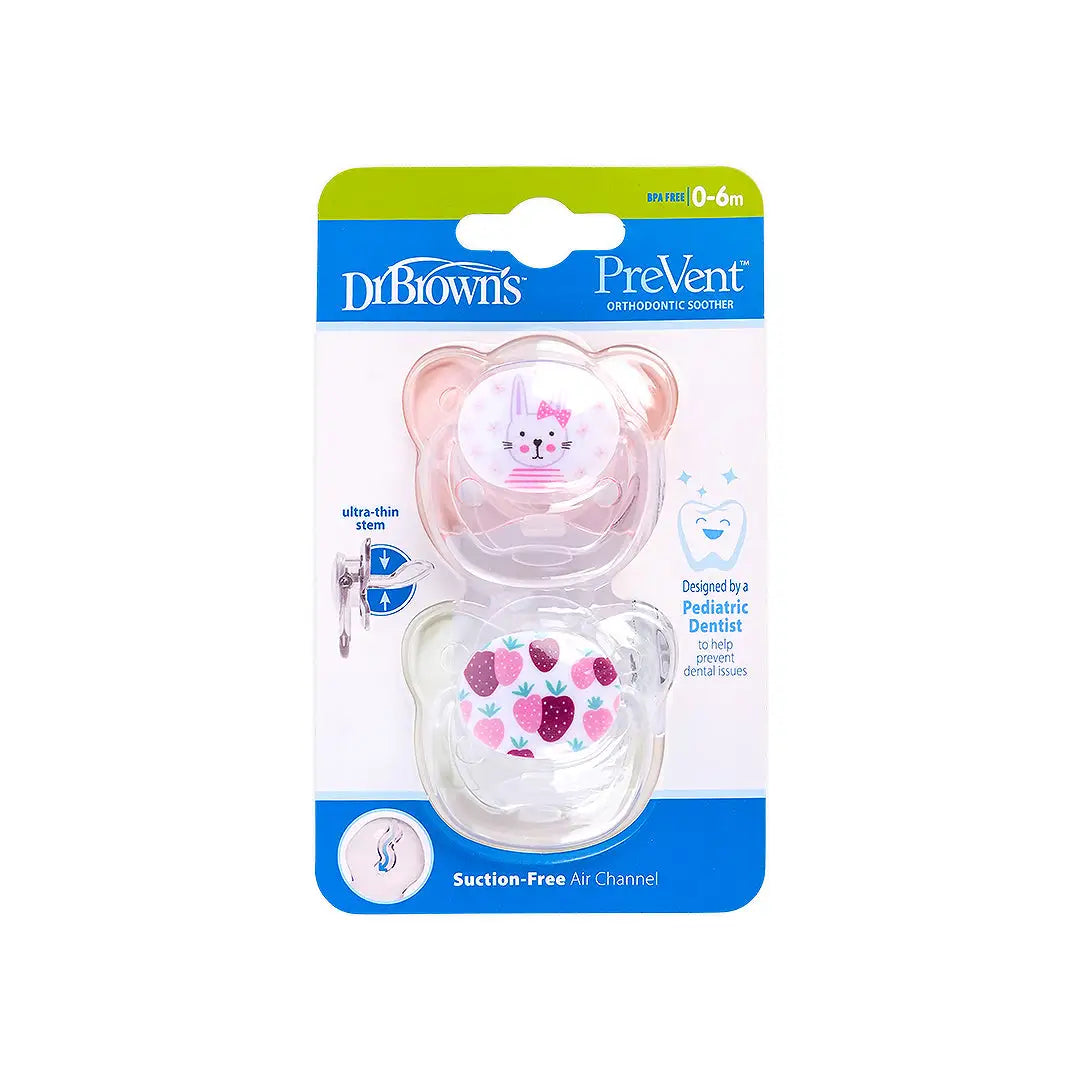 58942-Dr Browns PreVent Butterfly Shield Soother (0-6m) Pink-1753 +2