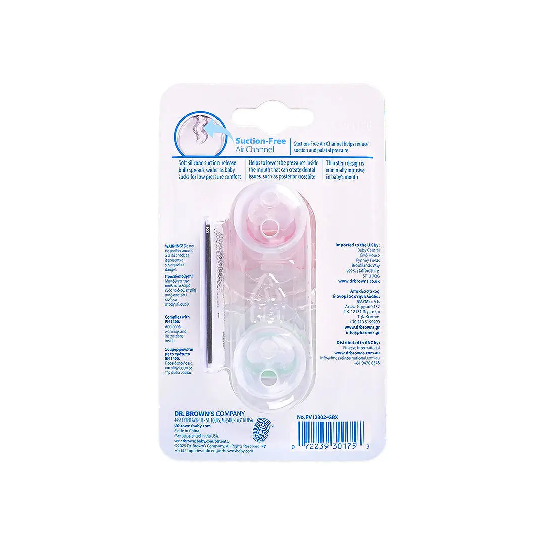 58942-Dr Browns PreVent Butterfly Shield Soother (0-6m) Pink-1753 +3