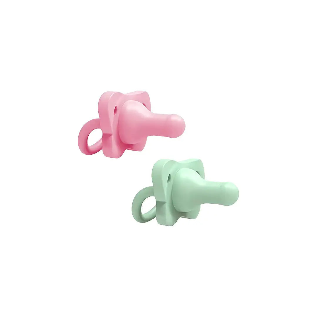 Dr Browns HappyPaci Silicone Soother 0-6m 2pcs-Pink & Green