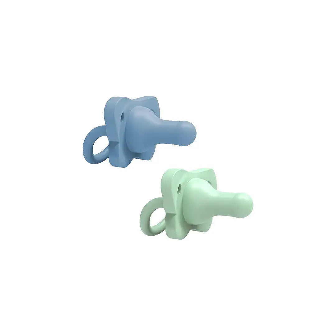 58945-Dr Browns HappyPaci Silicone Soother 0-6m 2pcs-Blue & Green +1