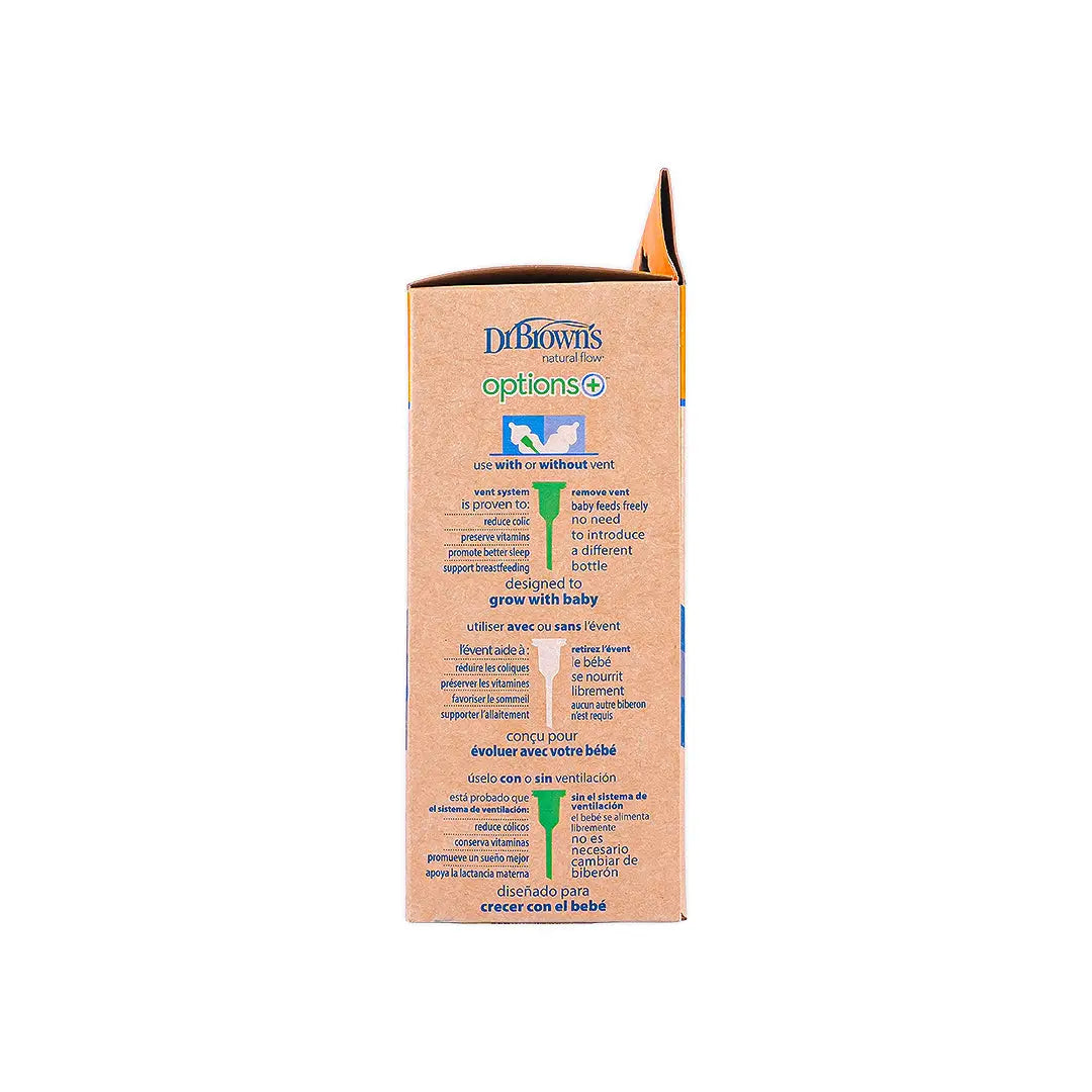 Dr Browns Anti-Colic Wild-Neck Glass Bottle(0m+)2x150mL-1709