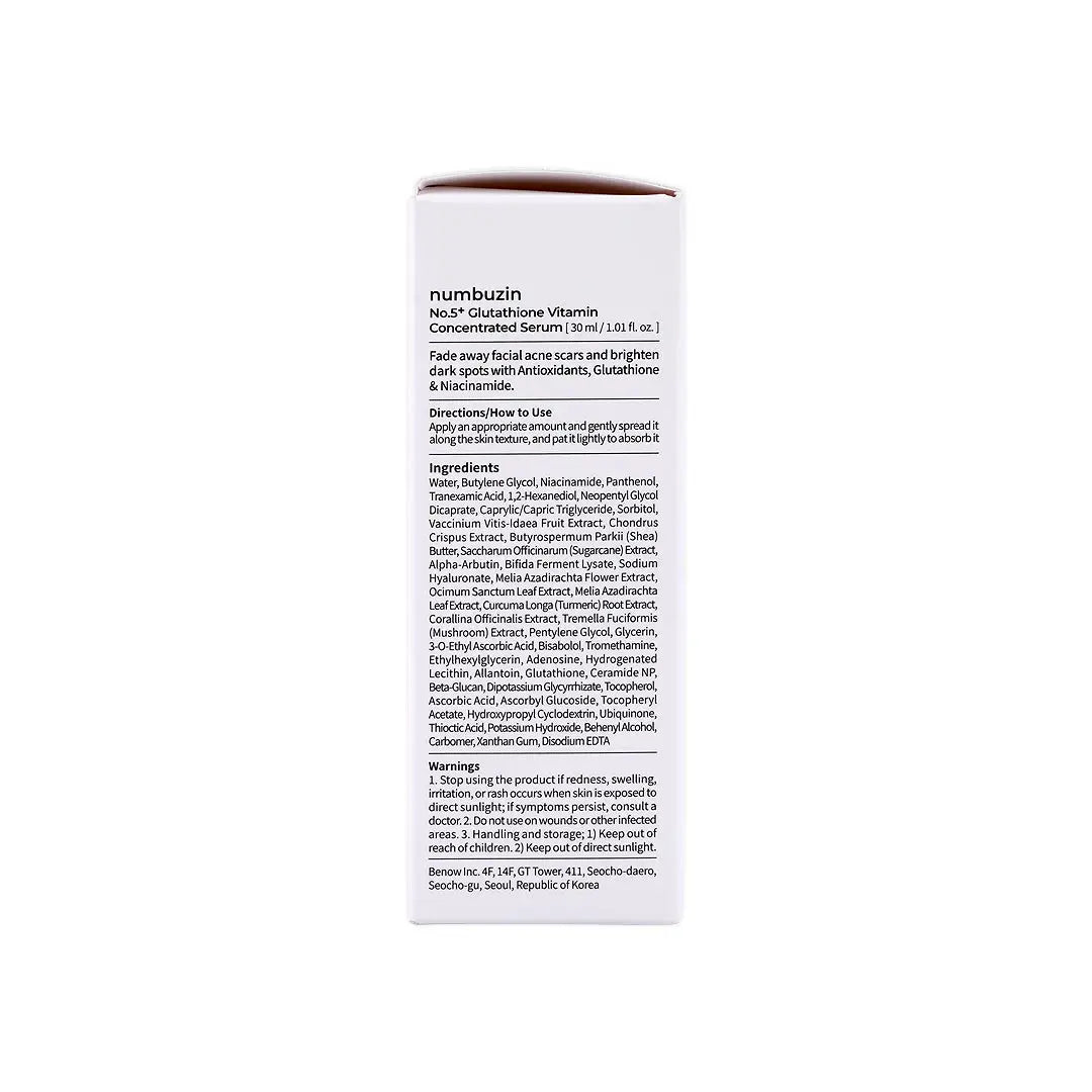 Numbuzin No.5+ Glutathione Vitamin Concentrated Serum 30mL