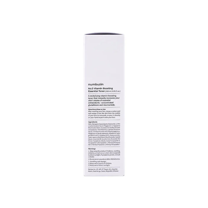 58961-Numbuzin No.5+ Vitamin Boosting Essential Toner 200mL +5