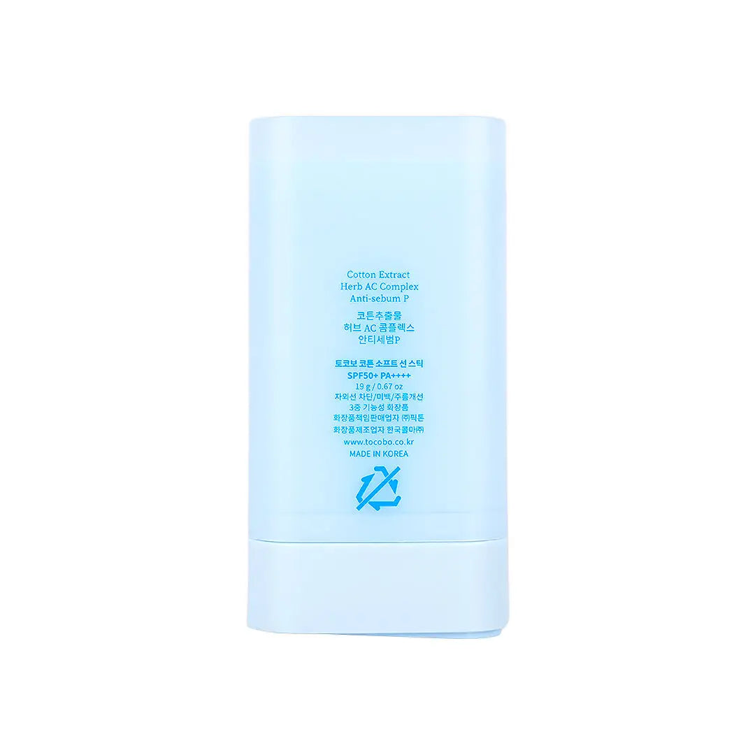 58986-Tocobo Cotton Soft Sun Stick SPF50+ PA++++ 19g +3