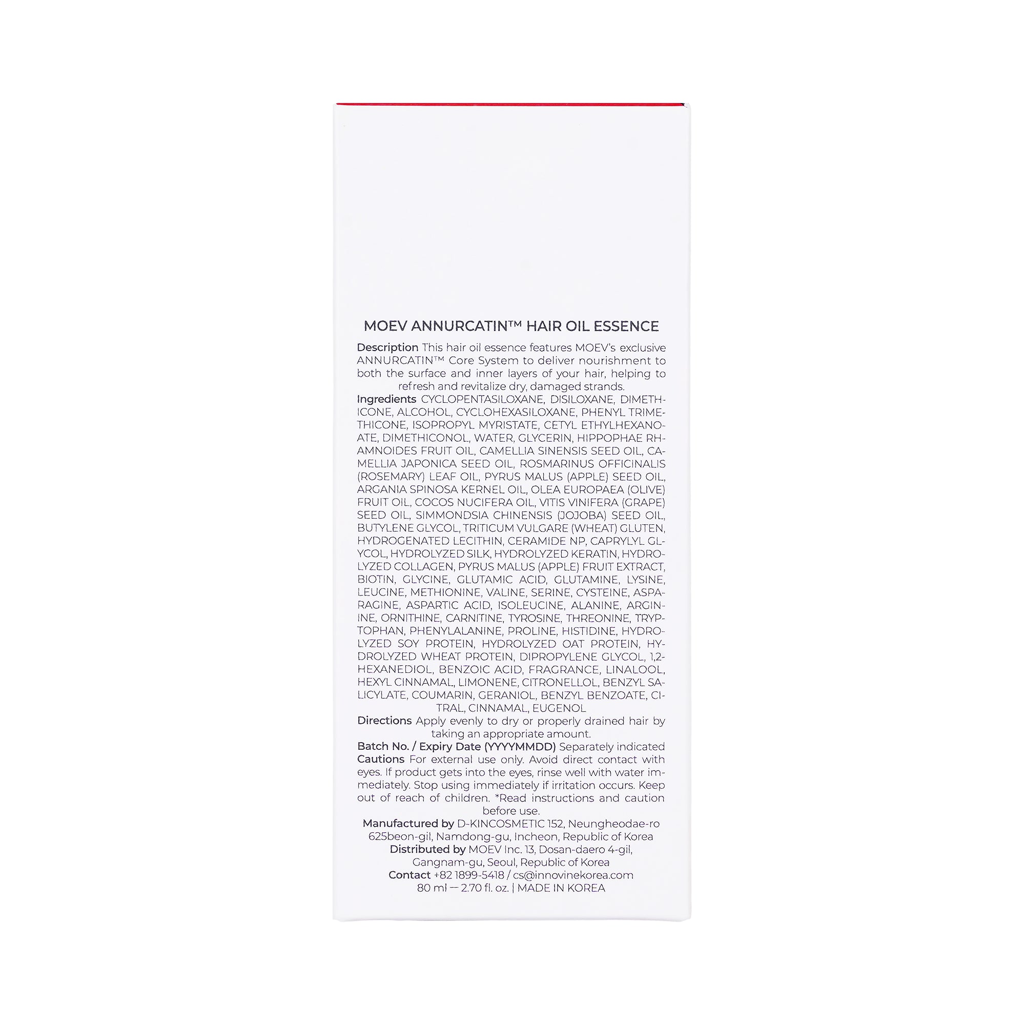 58990-Moev Annurcatin Hair Oil Essence 80mL +4