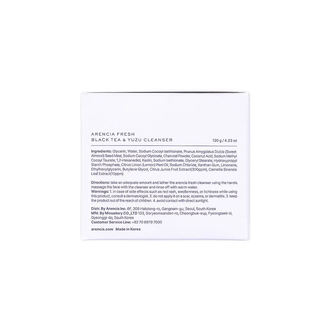 58997-Arencia Rice Mucin Cleanser 120g - Black Tea & Yuzu +5