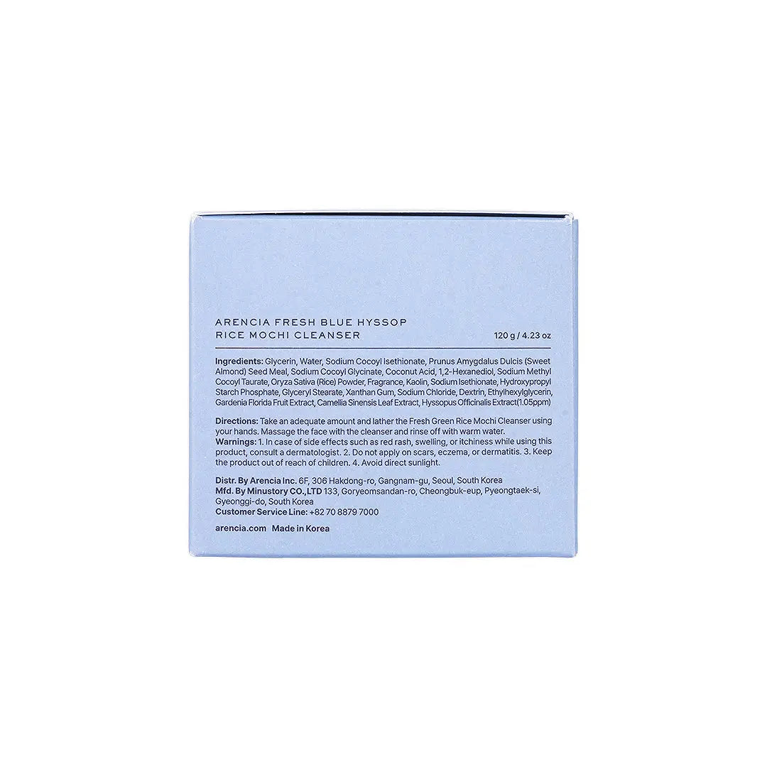 58998-Arencia Rice Mucin Cleanser 120g - Fresh Blue Hyssop +5