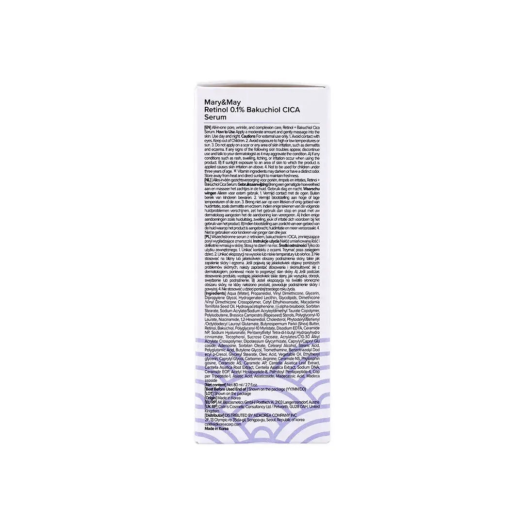 Mary & May Retinol 0.1% Bakuchiol CICA Serum 80mL