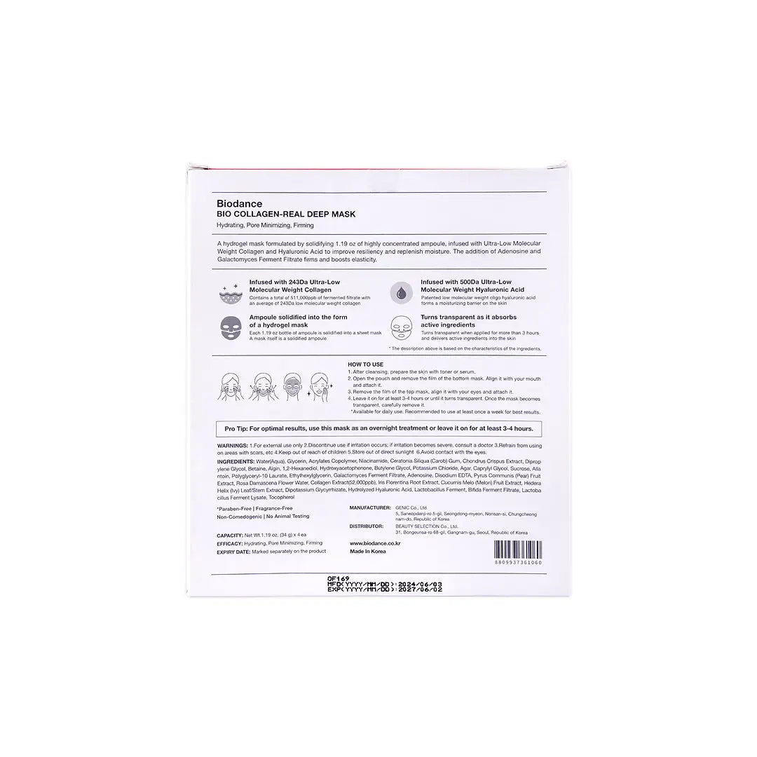 59033-Biodance Bio-Collagen Real Deep Mask 1pc +3