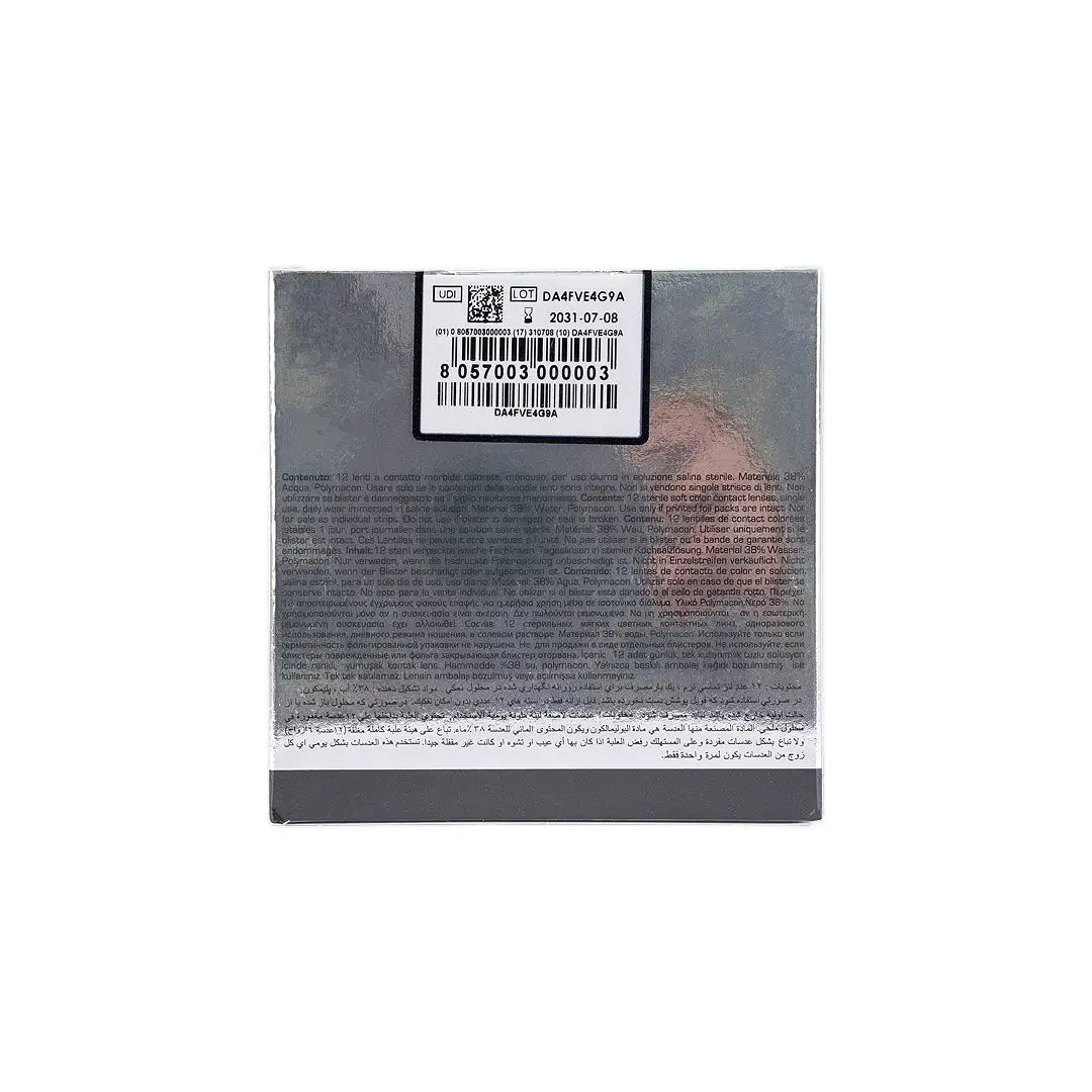59040Desio Attitude One Day Contact Lens 12pcs - Rebel Grey +5