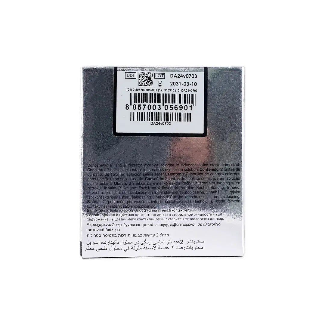 59046Desio Attitude Quarterly Color Contact Lens 2pcs -Deep Brown +5