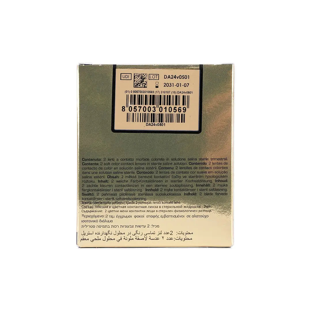 59053Desio Attitude Quarterly Contact Lens 2pcs-Precious Grey +5