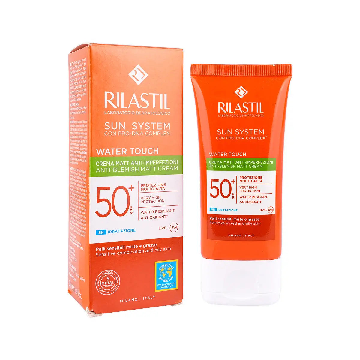 Rilastil Sun Sys WTR Touch Anti-Blemish Mat Crm Spf 50+ 50ml