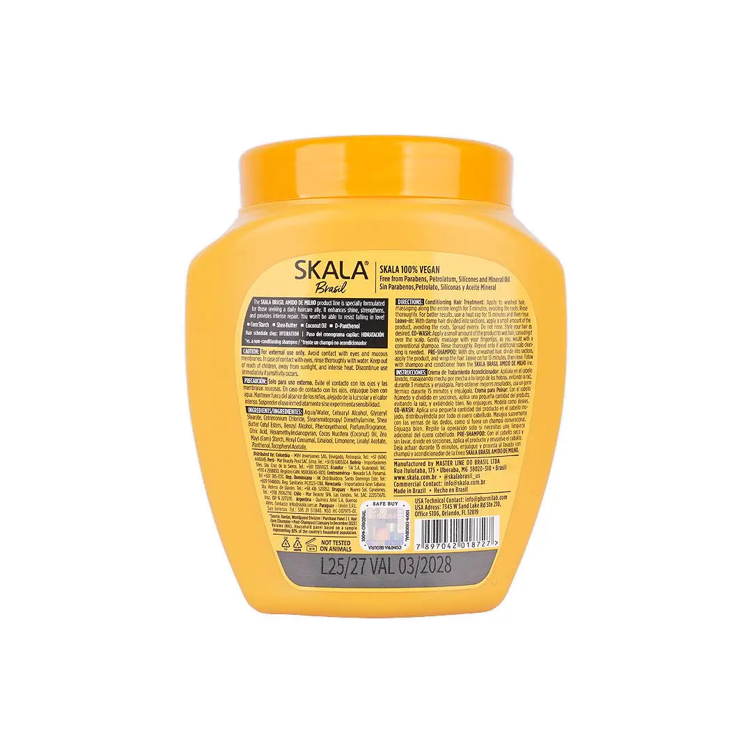 Skala Brasil Amido De Milho 2In1 Treatment+Leave-In Cr 1000g