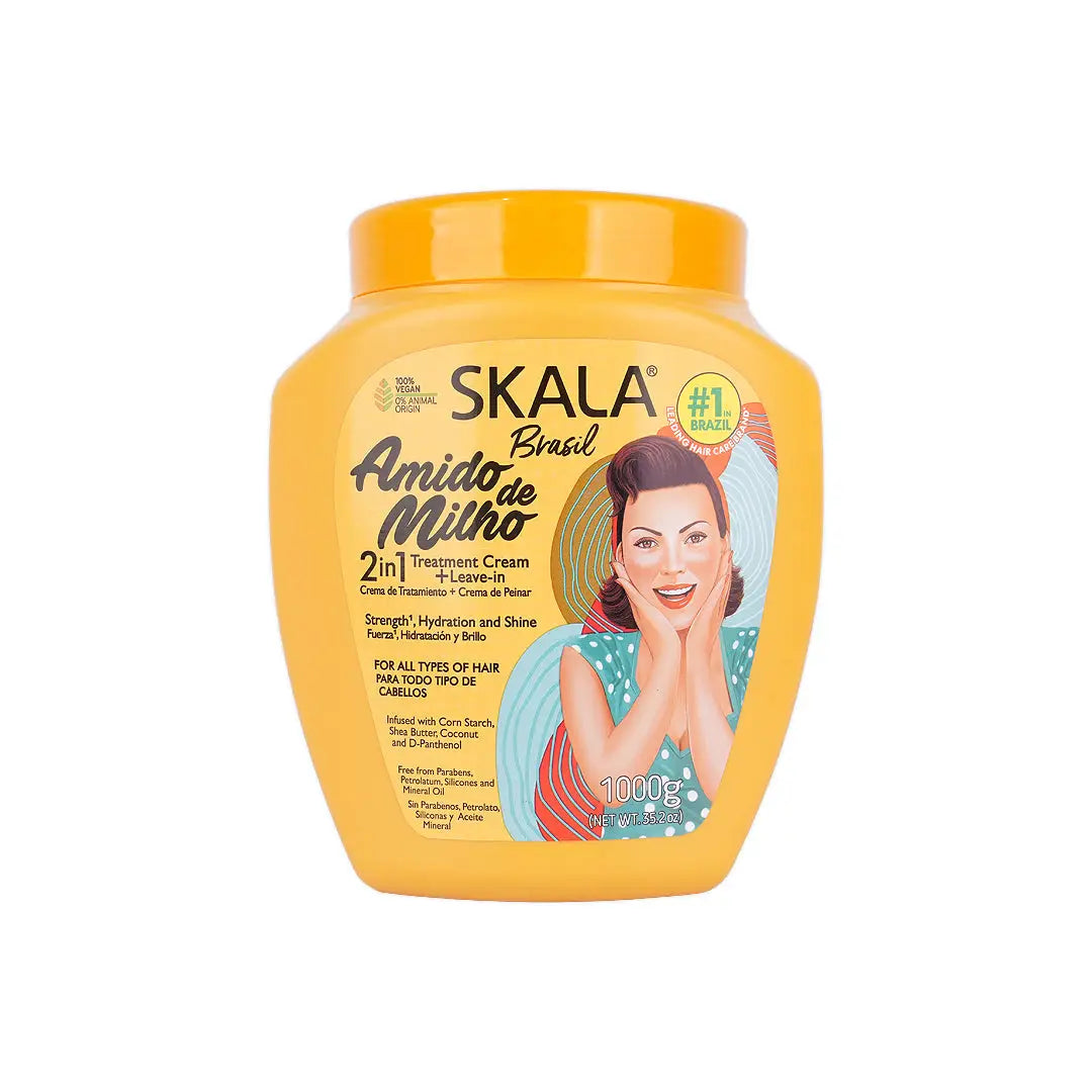 Skala Brasil Amido De Milho 2In1 Treatment+Leave-In Cr 1000g