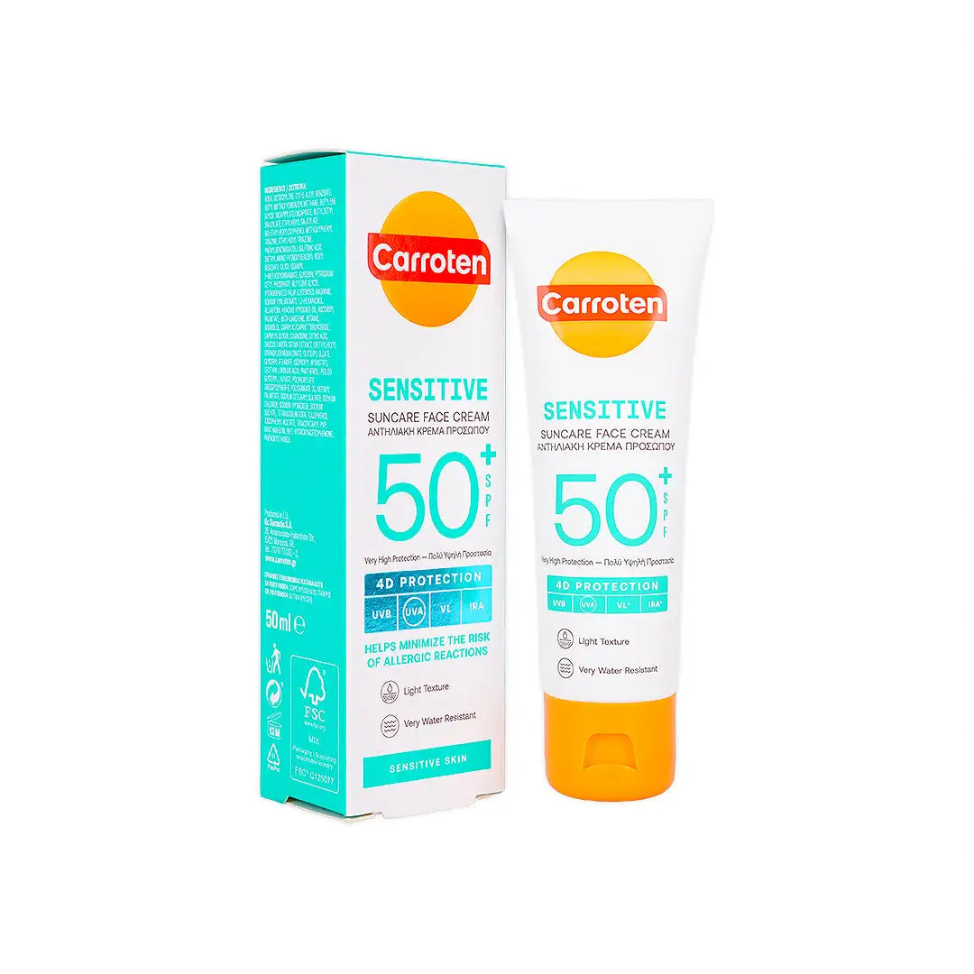 Carroten Sensitive Suncare Face Cream SPF50+ 50mL