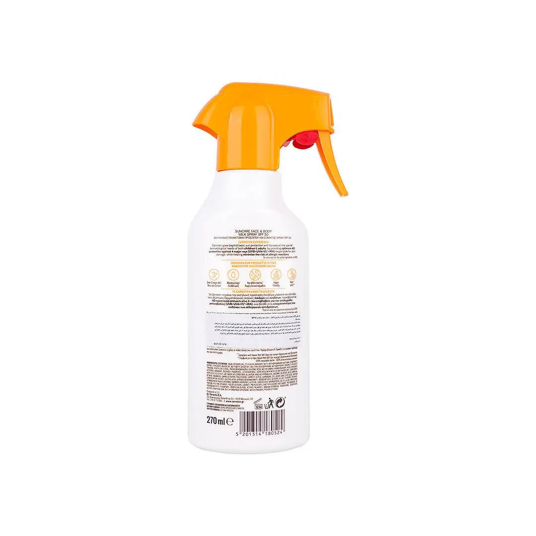 Carroten Family Suncare Face & Body Milk Spray SPF50 270mL