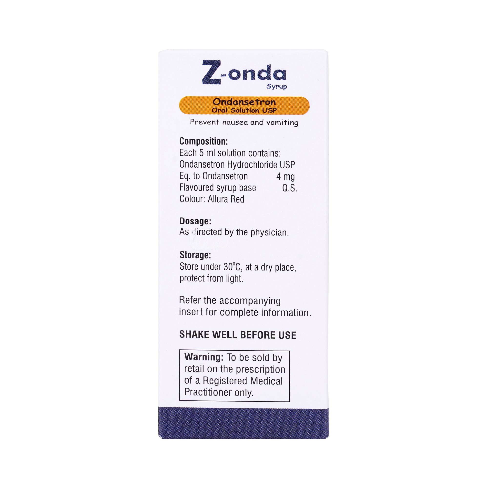 59159-Z-Onda Syrup 4mg/5mL 50mL +1