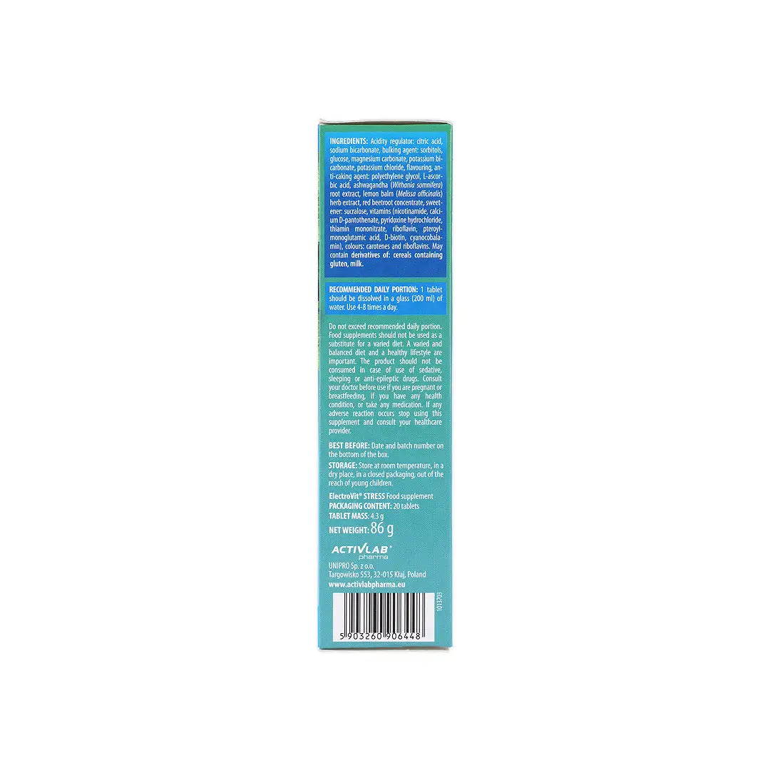 Activlab Electrovit Stress Orange Effervescent Tablets 86g