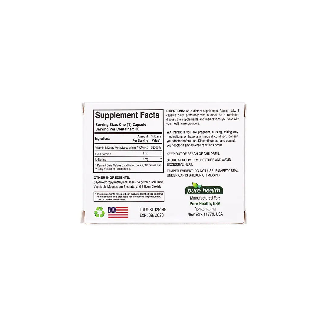 Pure Health Super Fast Vitamin B12 30 Veg Capsules