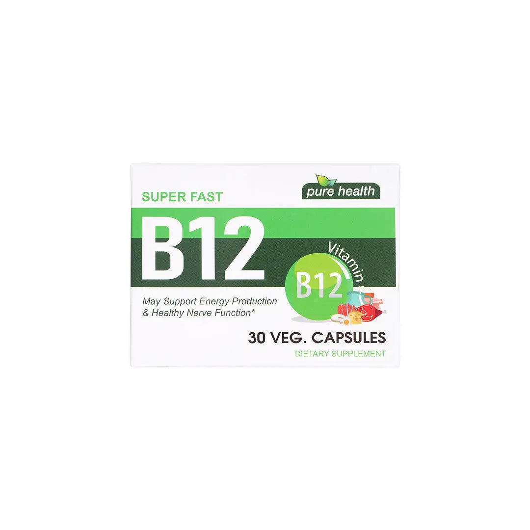 Pure Health Super Fast Vitamin B12 30 Veg Capsules