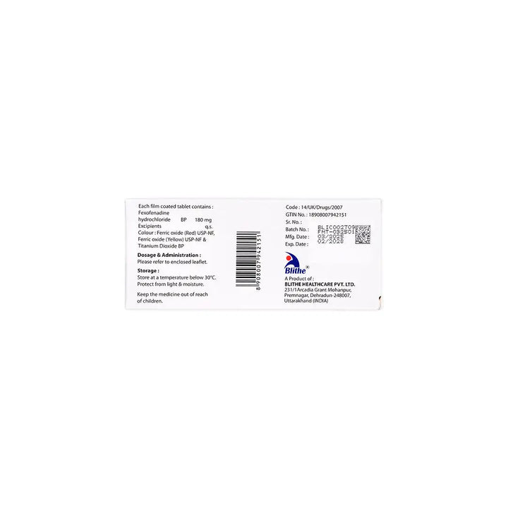 59173-Blithifex 180mg 30 Tablets +3