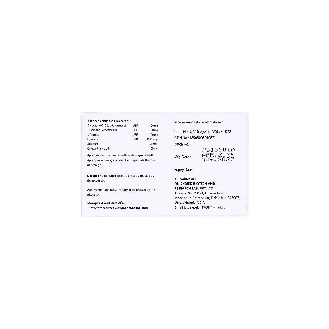 QBRL-Q10 30 Softgel Capsules