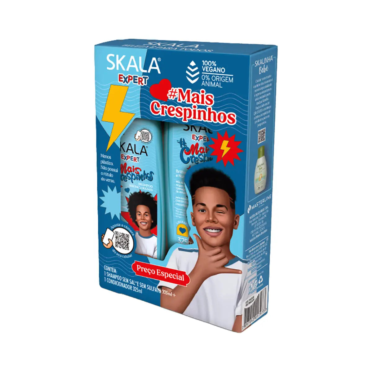 59186-Skala Mais Crespinhos Shampoo & Conditioner Kit 325mL