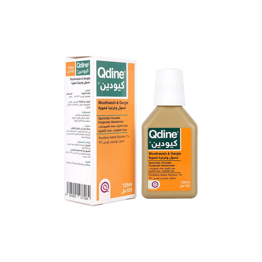 Qdine Povidone Iodine Mouthwash 125mL