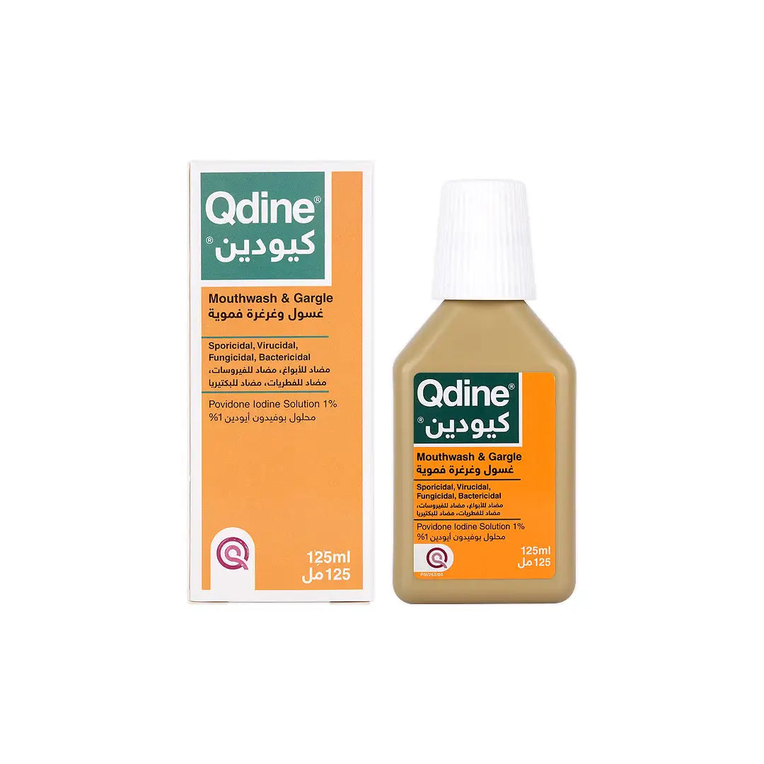Qdine Povidone Iodine Mouthwash 125mL