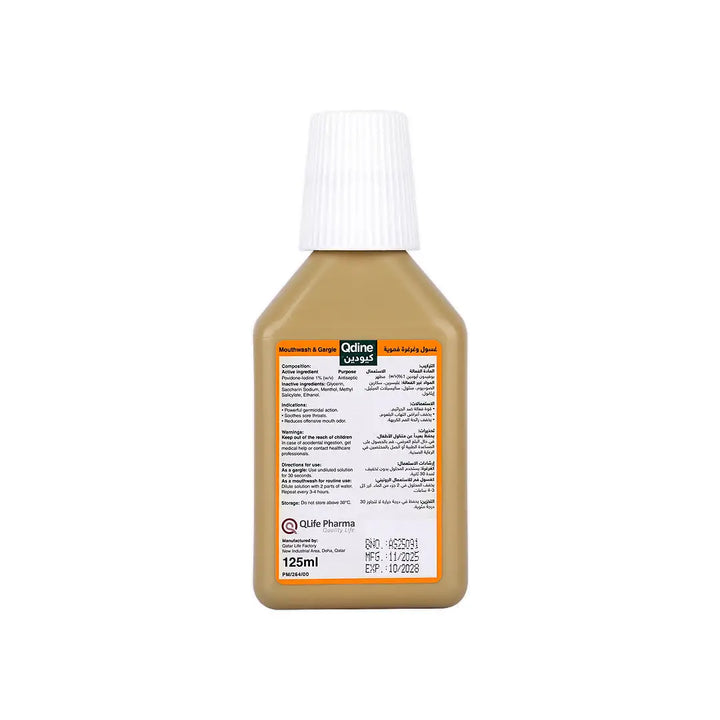 59194-Qdine Povidone Iodine Mouthwash 125mL +3