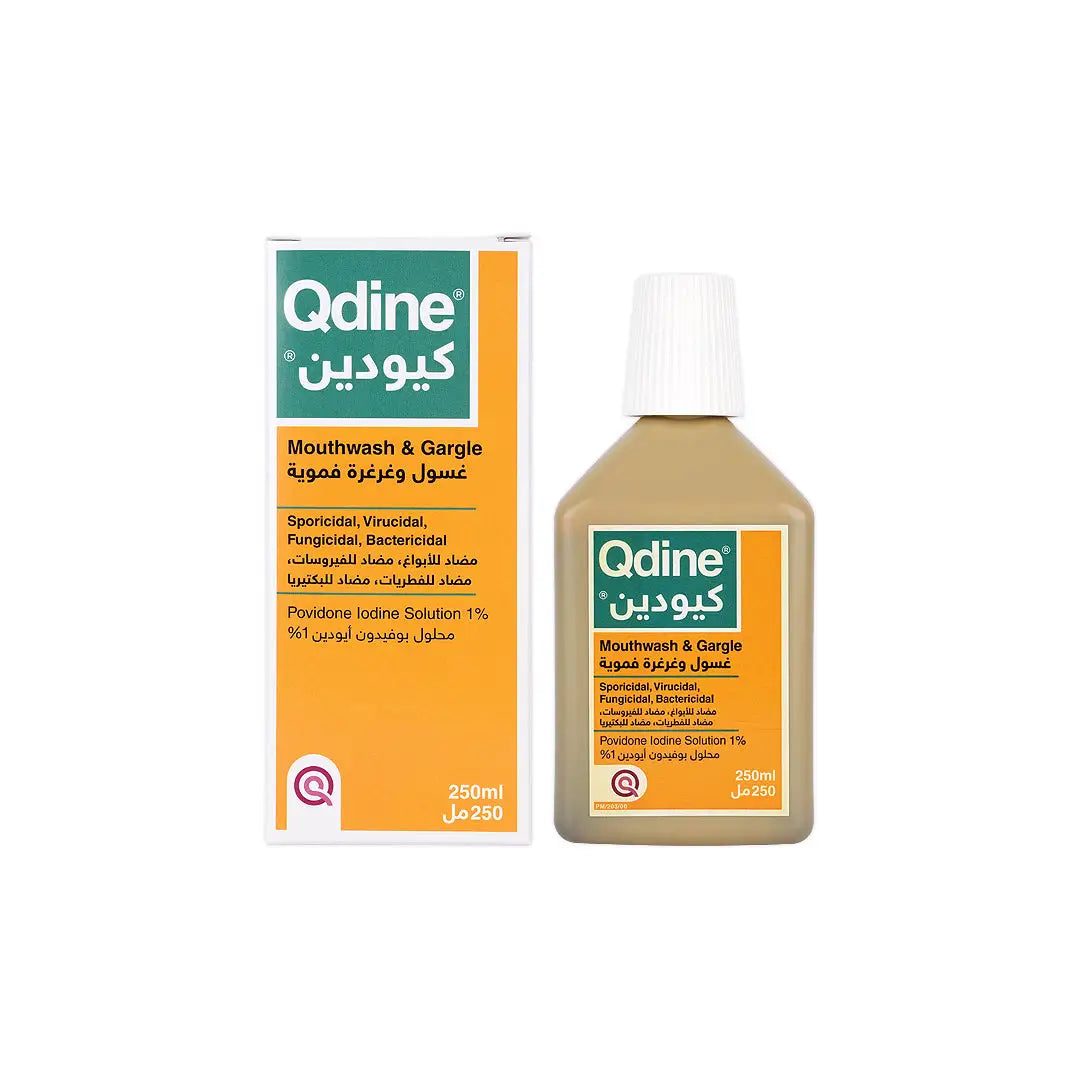 Qdine Povidone Iodine Mouthwash 250mL