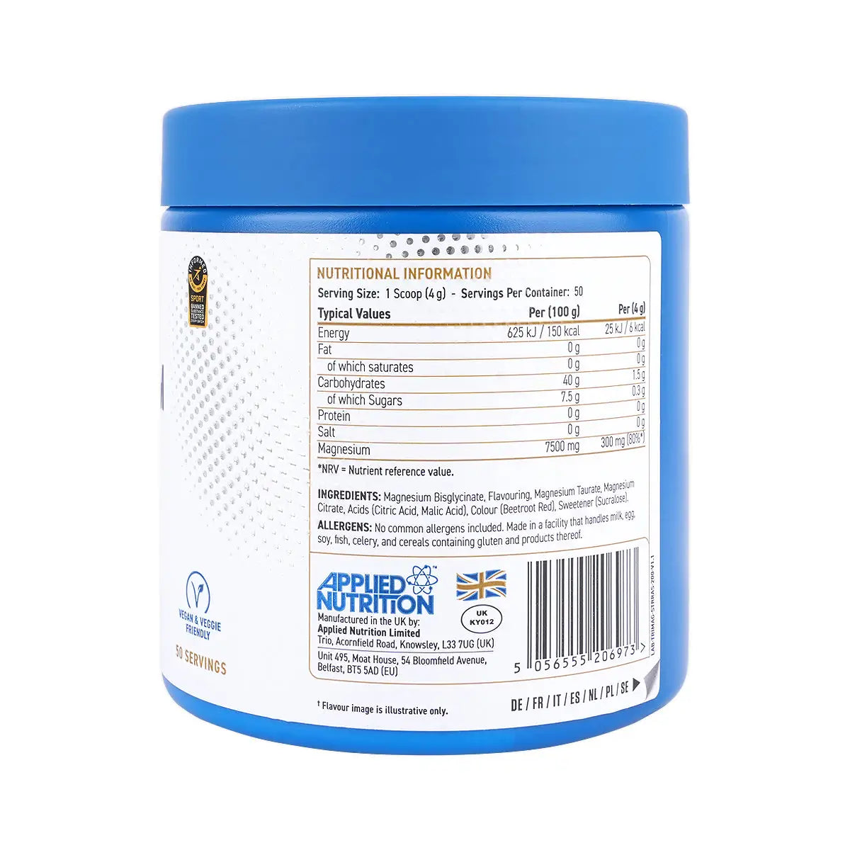 3-Applied Nutrition Tri-Magnesium Strawberry & Raspberry 200g +2