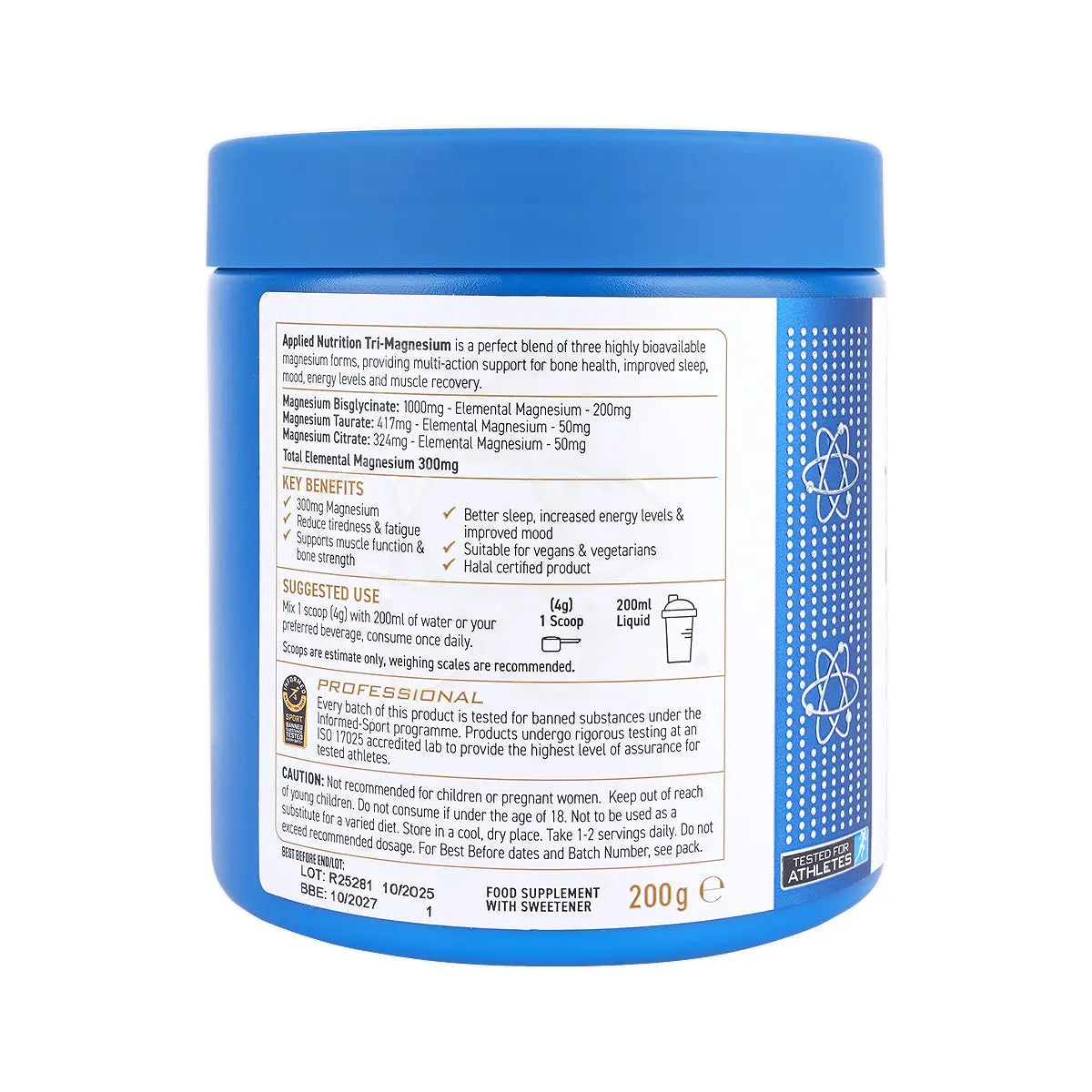 2-Applied Nutrition Tri-Magnesium Strawberry & Raspberry 200g +1