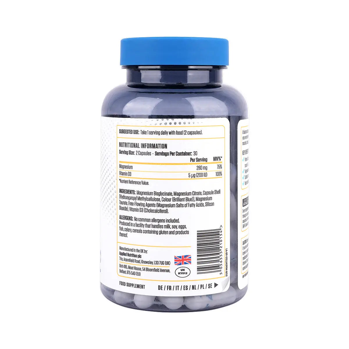 3-Applied Nutrition Magnesium & Vitamin D3 60 Capsules +2