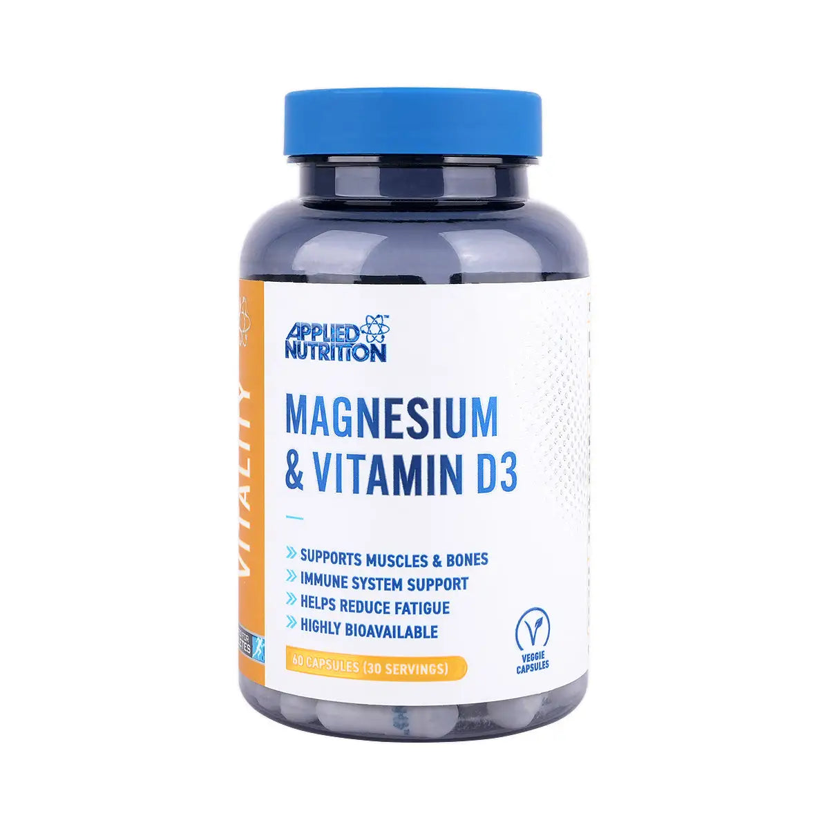 1-Applied Nutrition Magnesium & Vitamin D3 60 Capsules