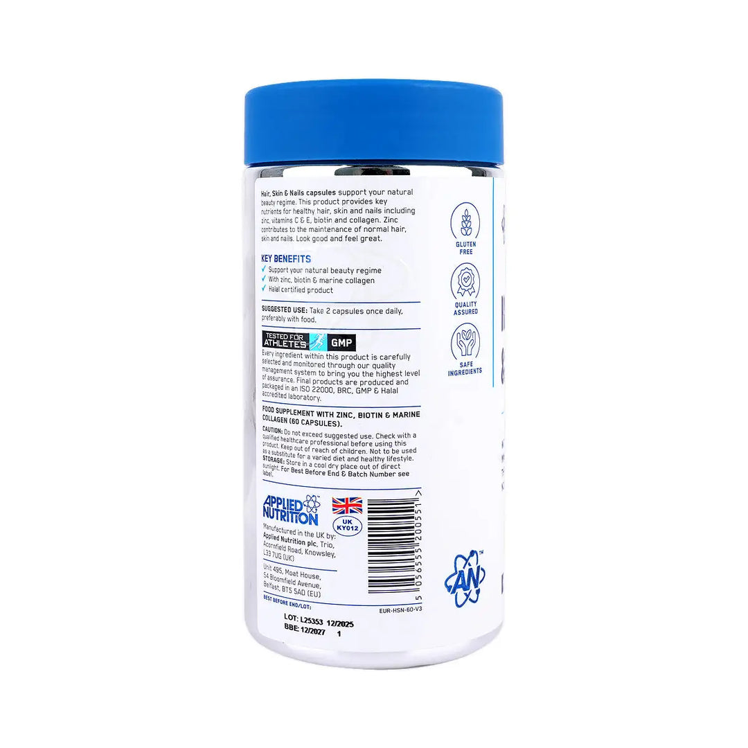 59293-Applied Nutrition Hair, Skin &amp; Nails 60 Capsules +2