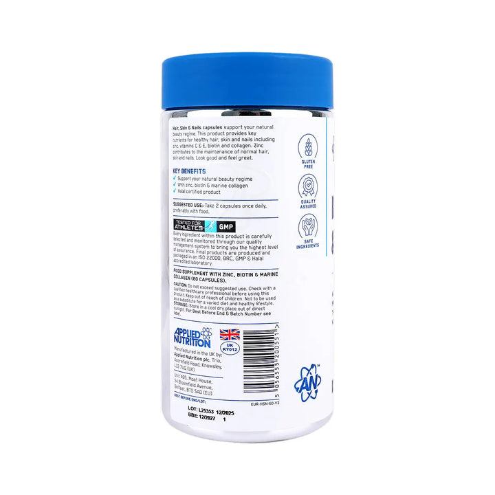 59293-Applied Nutrition Hair, Skin &amp; Nails 60 Capsules +2