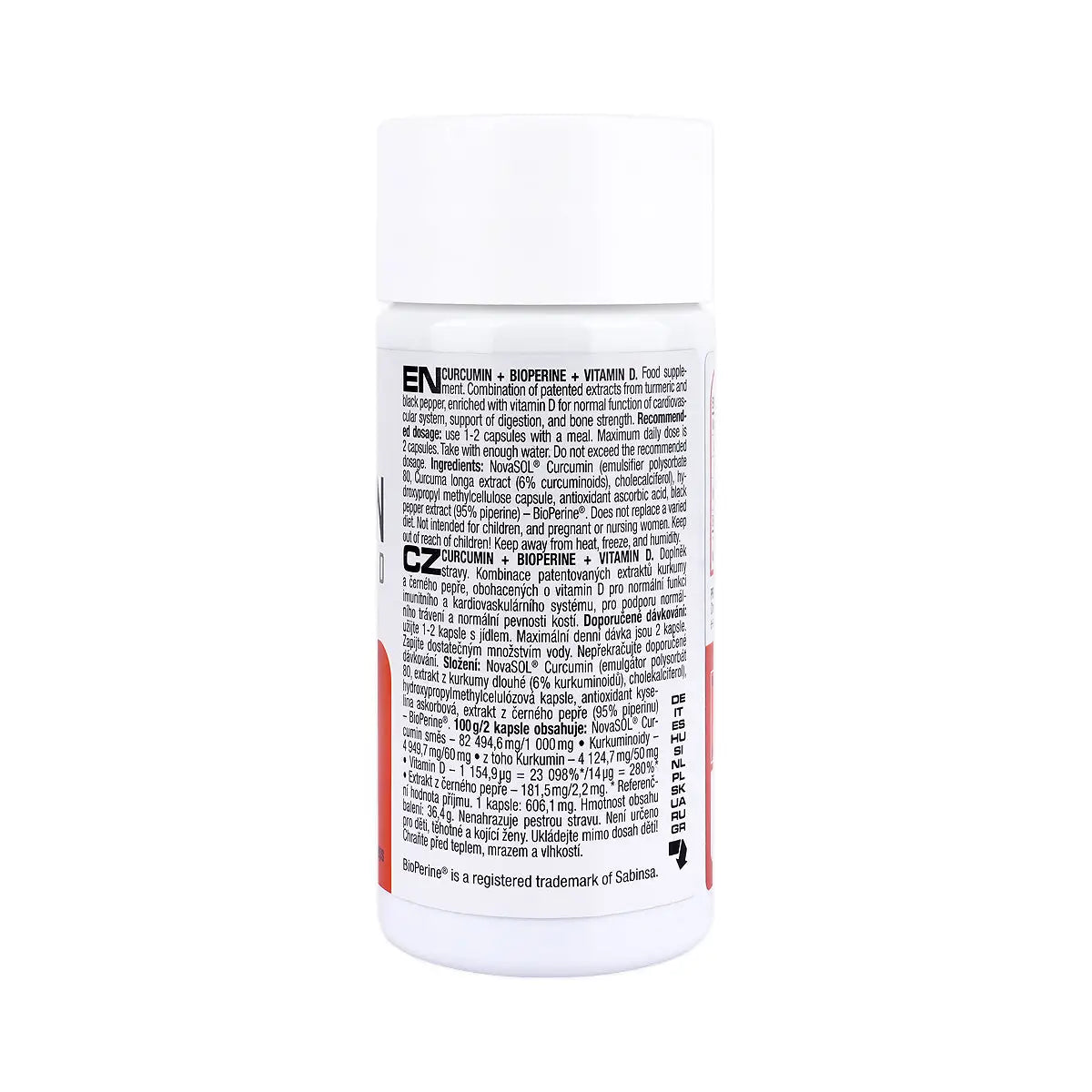 3-Nutrend Curcumin+Bioperine+Vitamin D3 60 Capsules +2