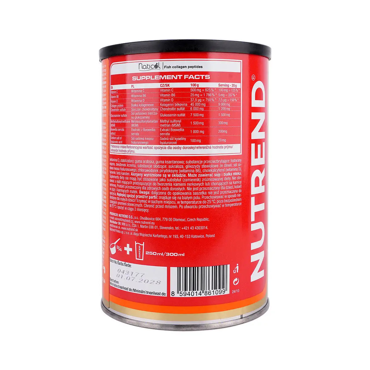 2-Nutrend Flexit Gold Instant Drink Powder 400g - Orange +1