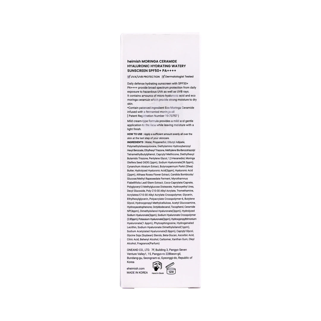 59315-Heimish Moringa Ceramide Watery Sunscreen SPF50+ PA++++ 50mL +3