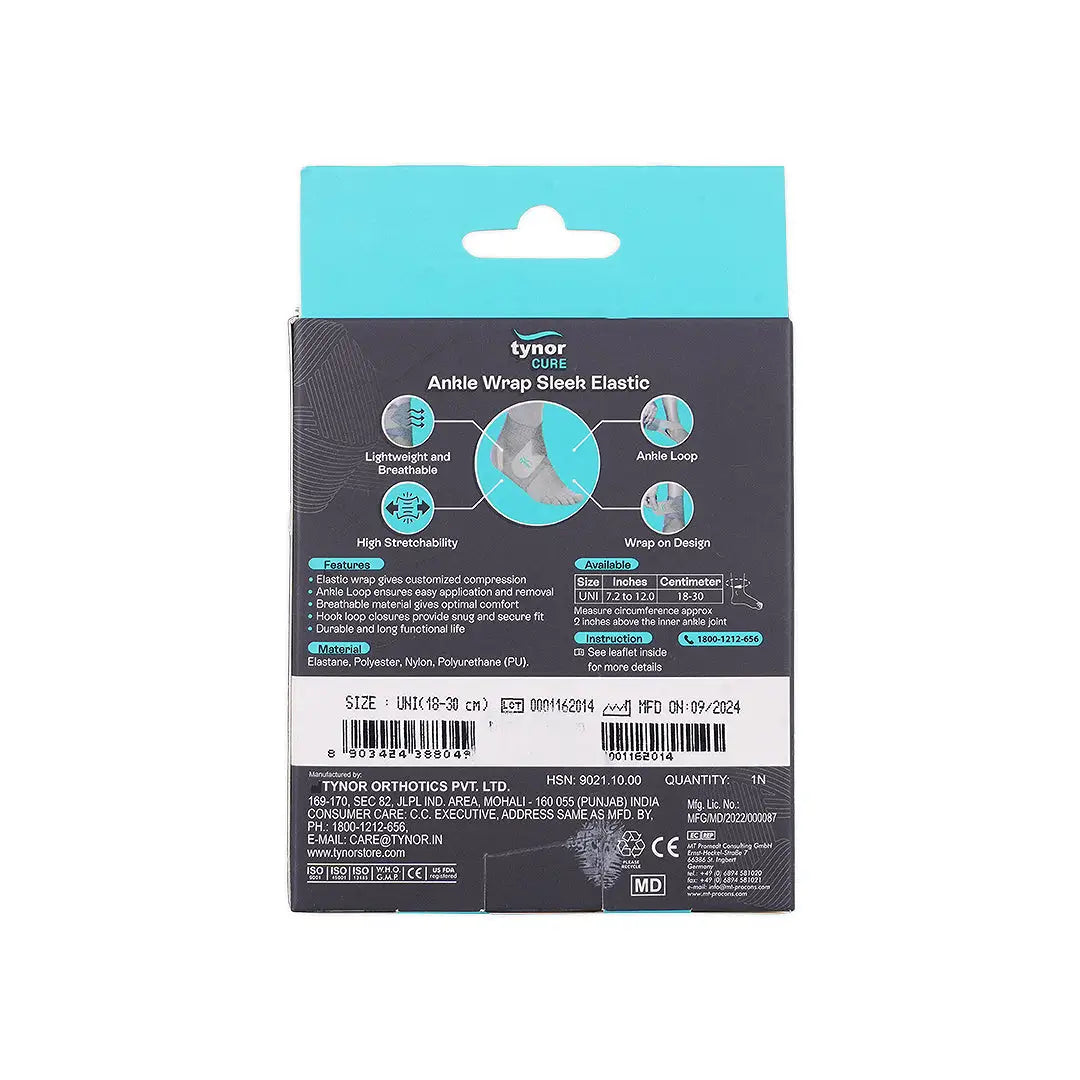 Tynor Ankle Wrap Sleek Elastic-D57 UN