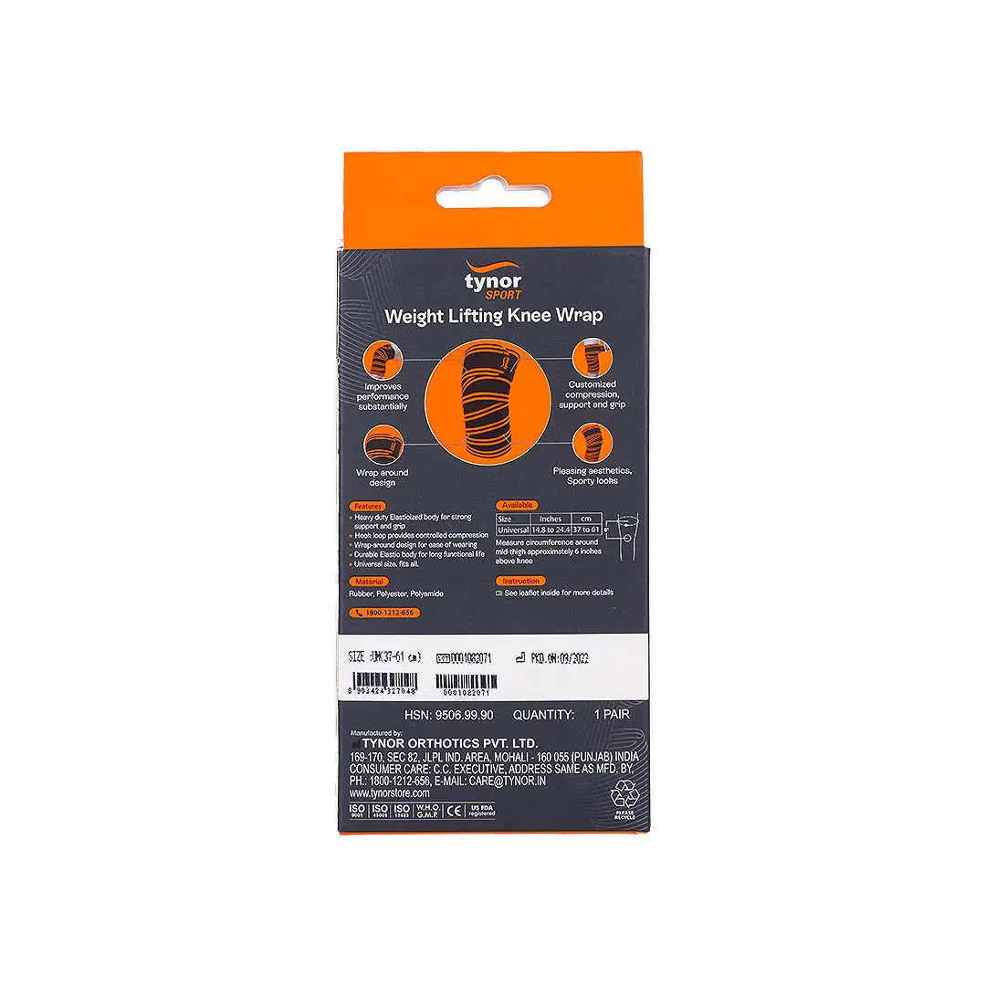 Tynor Sport Weight Lifting Knee Wrap-104 NO