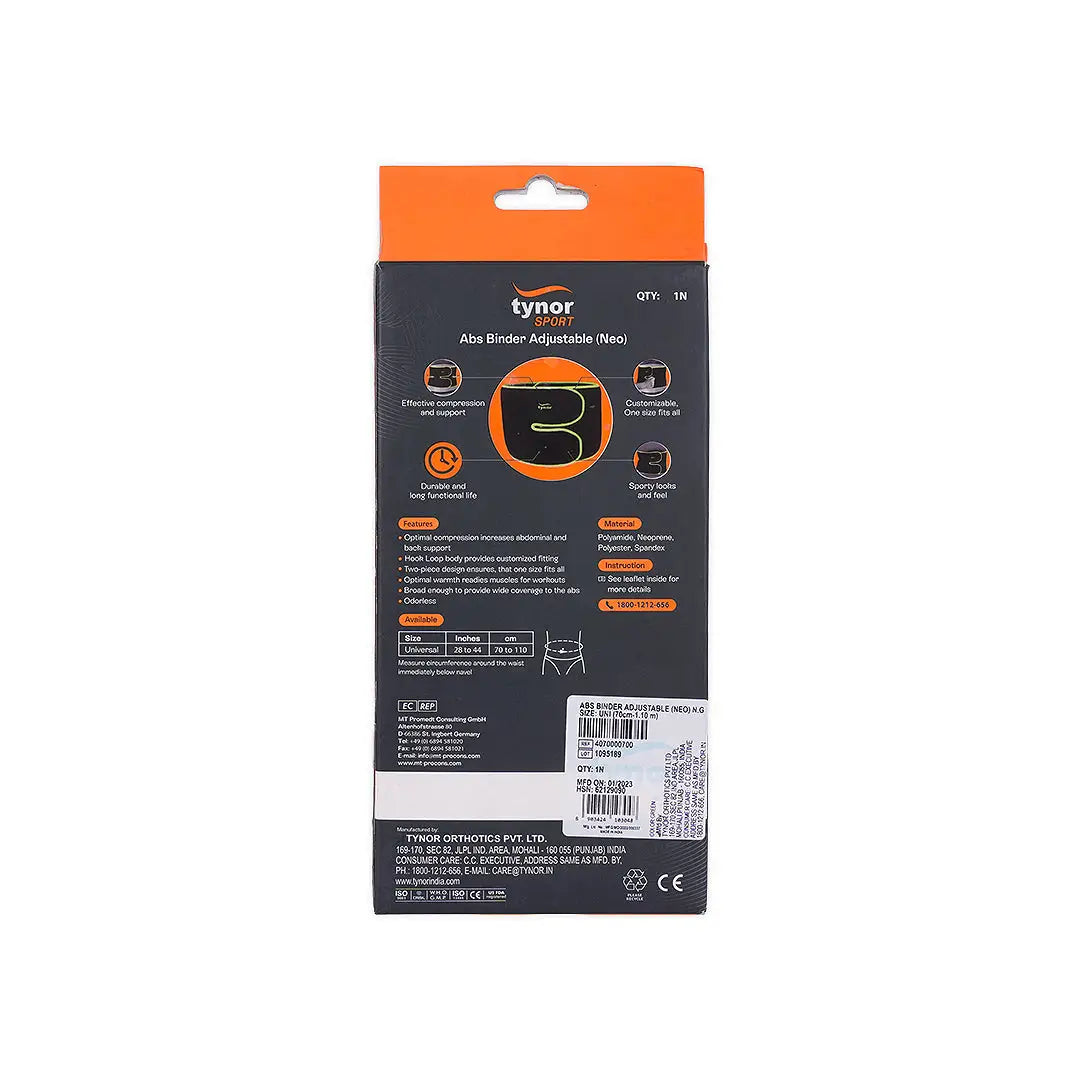 59352-Tynor Sport ABS Binder Adjustable Orange-407 +1
